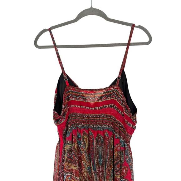 She’s Cool Maxi Y2K Sundress Pink Paisley Size XL Babydoll Beachy Resort Boho - Picture 5 of 13